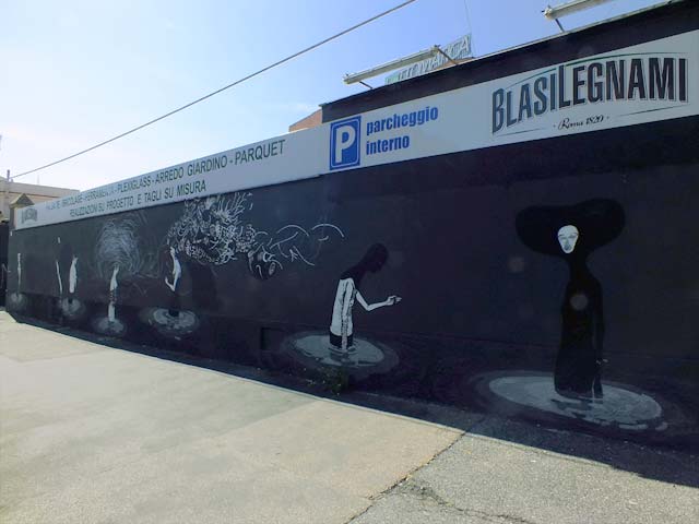 Graffiti  zona Ostiense: 45 - Herbert Baglione (Brasile)