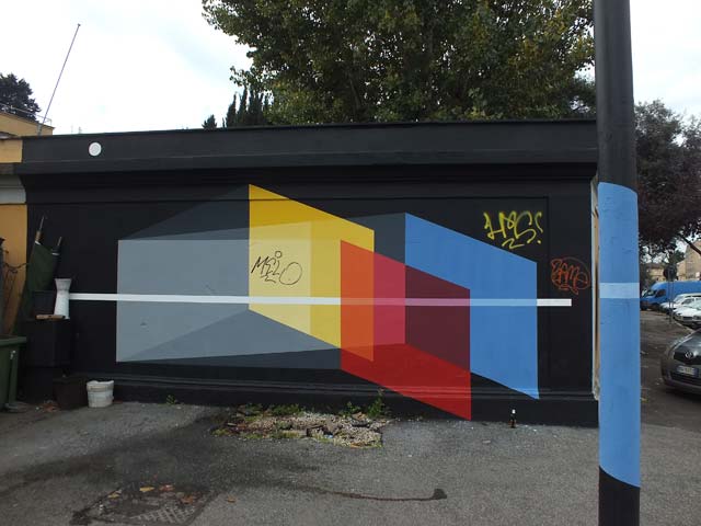 Graffiti  zona Ostiense: 54 - Derek Bruno (Usa)