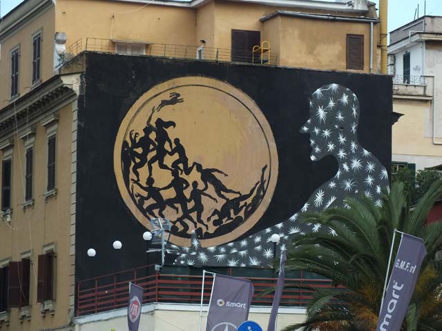 Graffiti  zona Ostiense: 55 - Sam3 (Spagna)