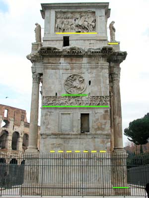 Arco di Costantino a Roma lato Ovest