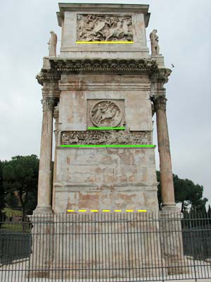 Arco di Costantino a Roma lato Est