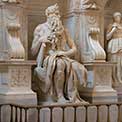 MICHELANGELO: Tomba di Giulio II e statua del Mosè a Roma