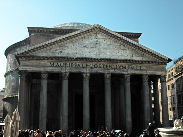Pantheon di Roma: 2 - La facciata