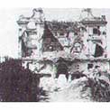 La foto del Casino dei 4 venti dopo i bombardamenti 