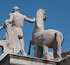 Statue Dioscuri a Piazza del Quirinale a Roma