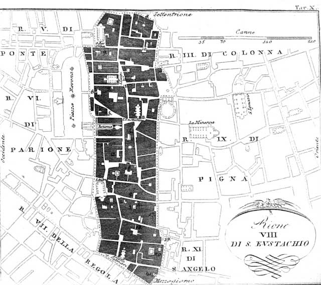 Mappa del Rione Sant'Eustachio